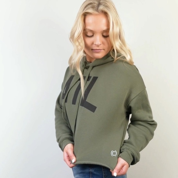 Code Word ATX Grey Soft Crop Hoodie Size Small CROP FLEECE HOODIE - Picture 7 of 11